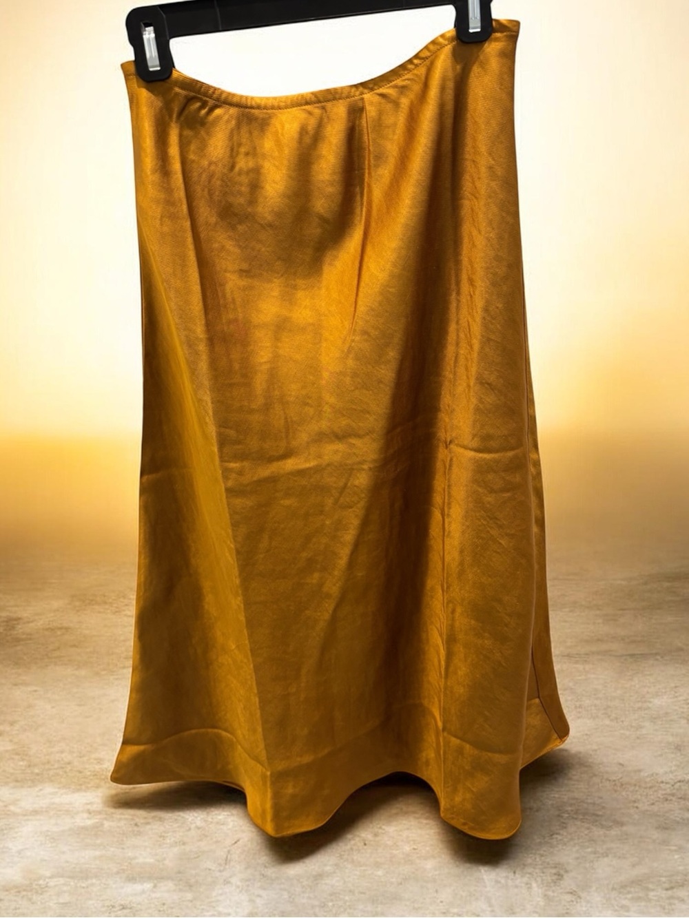 Club Monaco Women's Mustard Midi Slip Skirt SZ4 New With Tags
